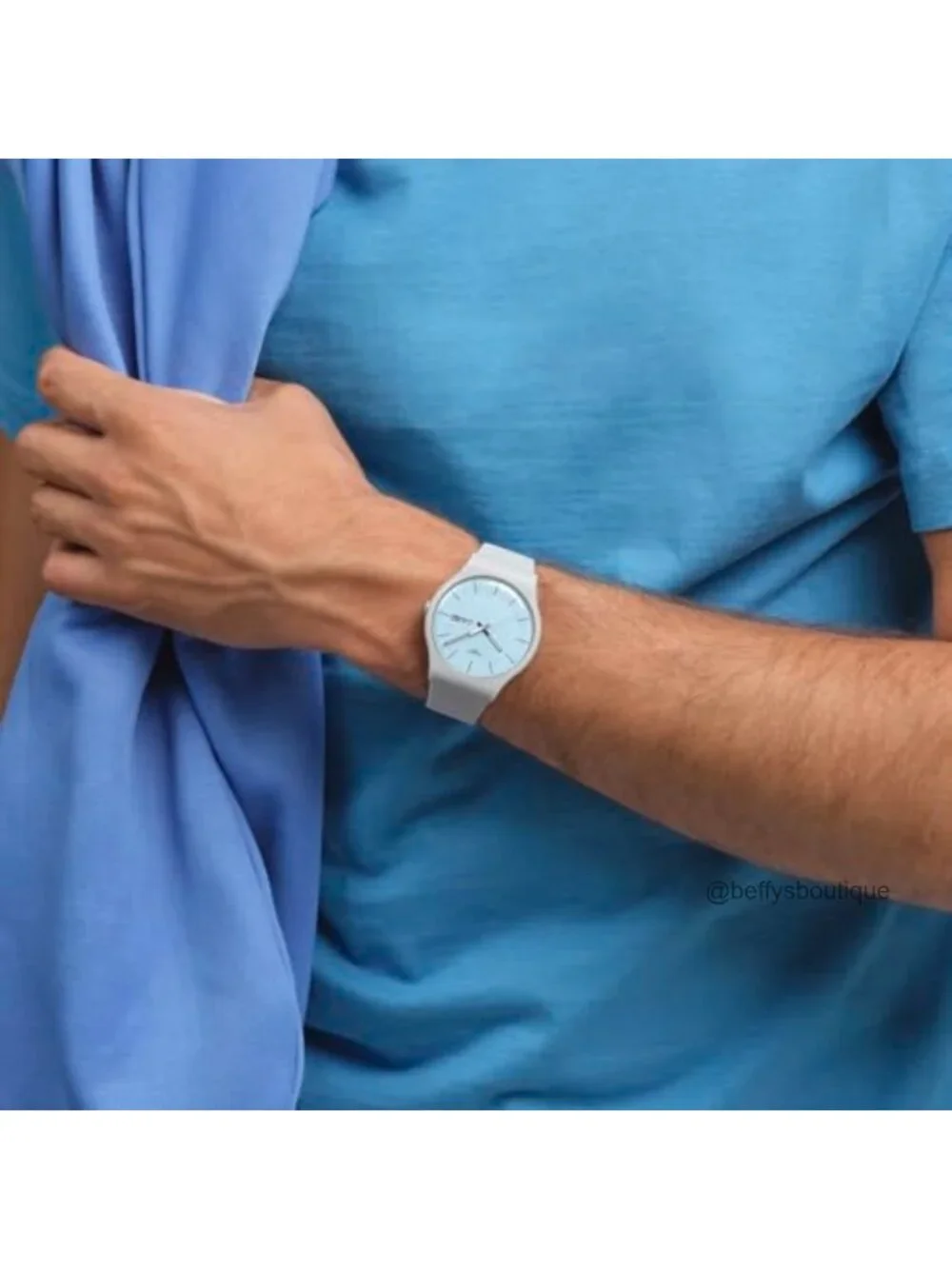 Swatch New Gent Biosourced Unisex Watch Casual Polymer Grey Quartz Waterproof